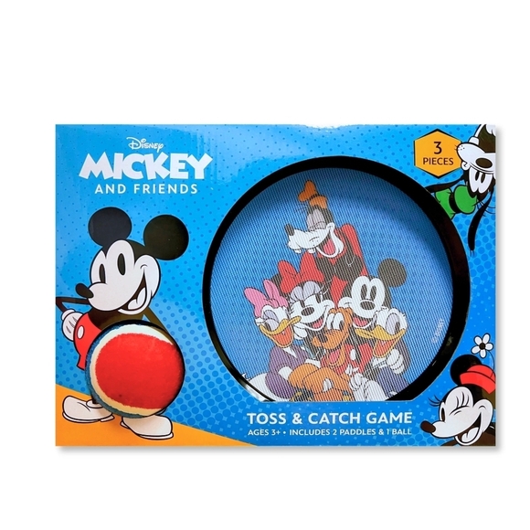 Disney Mickey and Friends Toss & Catch Game - Red And Blue - Picture 1 of 6